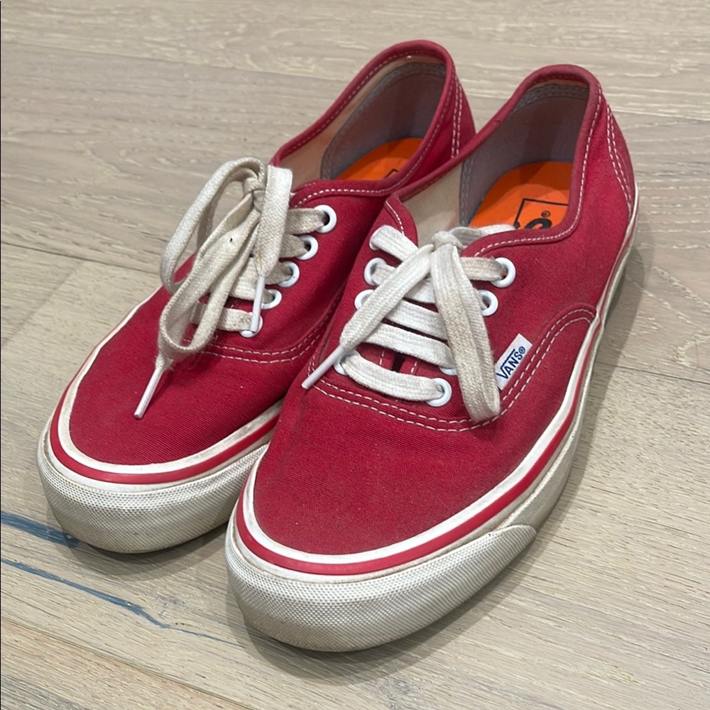 Vans Bold Red Canvas Shoes